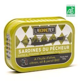 Sardines du pêcheur à l'huile d'olive, citron, ail et persil BIO