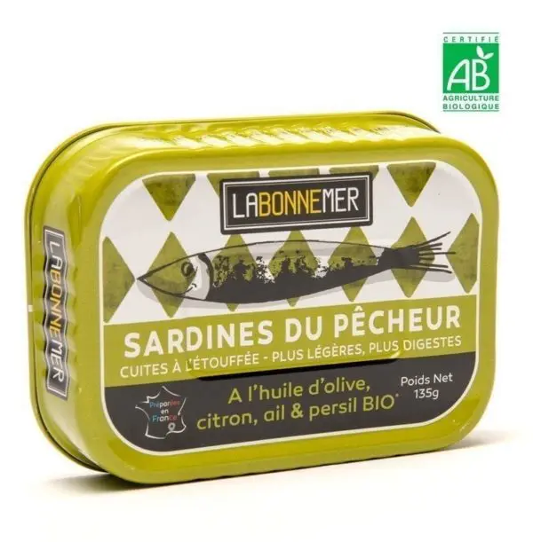 Fischersardine Bio-Olivenöl Zitrone Knoblauch Petersilie