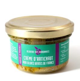 Crème d'artichaut aux olives vertes