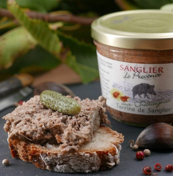 Provençaalse terrine van wilde zwijnen met kastanje