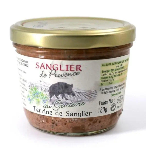 Terrine sanglier Provence genièvre