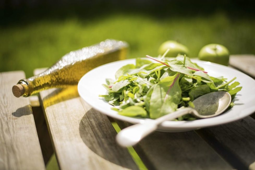 Bowl of fresh salad greens