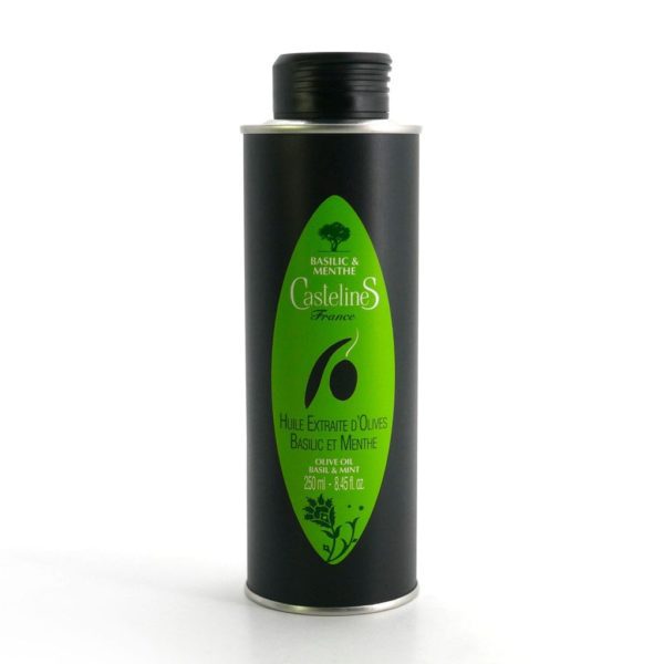 Huile d'olive aromatisée basilic menthe